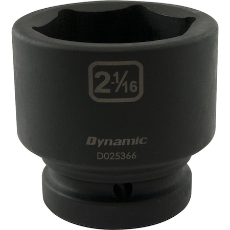 Dynamic 1" Drive Standard Socket, Black Phosphate, Tools 2-1/16" X 1" Drive, 6 Point Standard Length D025366